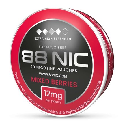 88 NIC - 20 NICOTINE POUCHES 12MG - MIXED BERRIES