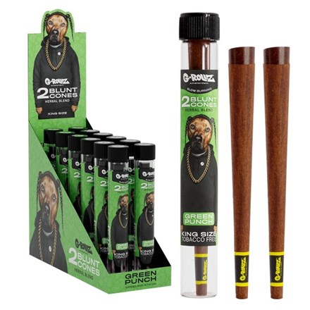 G-ROLLZ - PR BLUNT CONES GREEN PUNCH 2 X 12