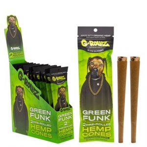 G-ROLLZ - HEMP CONES GREEN FUNK  X 12