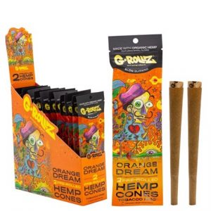 G-ROLLZ - HEMP CONES ORANGE DREAM  X 12