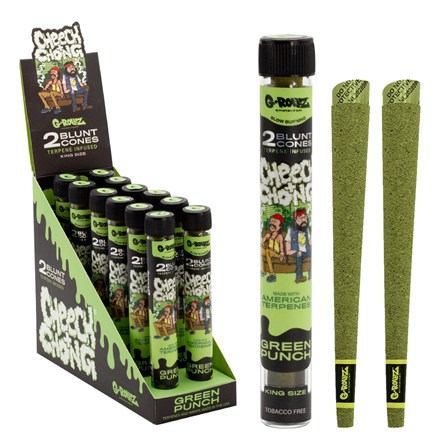 G-ROLLZ - CC BLUNT CONES GREEN PUNCH 2 X 12
