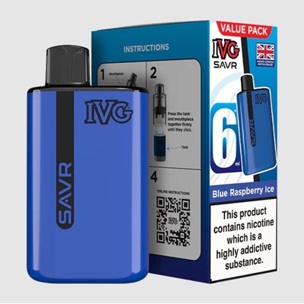 IVG SAVR 3000 PUFF POD KIT - BLUE RASPBERRY ICE