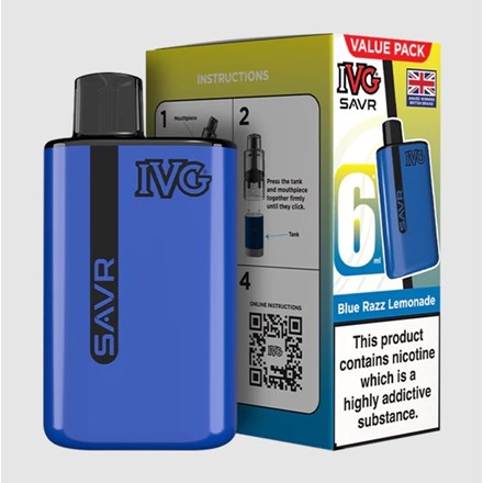 IVG SAVR 3000 PUFF POD KIT - BLUE RAZZ LEMONADE
