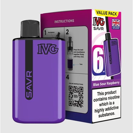 IVG SAVR 3000 PUFF POD KIT - BLUE SOUR RASPBERRY