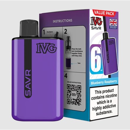 IVG SAVR 3000 PUFF POD KIT - BLUEBERRY RASPBERRY