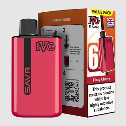 IVG SAVR 3000 PUFF POD KIT - FIZZY CHERRY