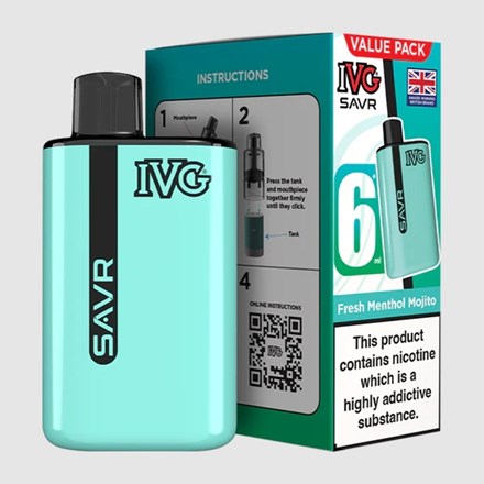 IVG SAVR 3000 PUFF POD KIT - FRESH MENTHOL MOJITO