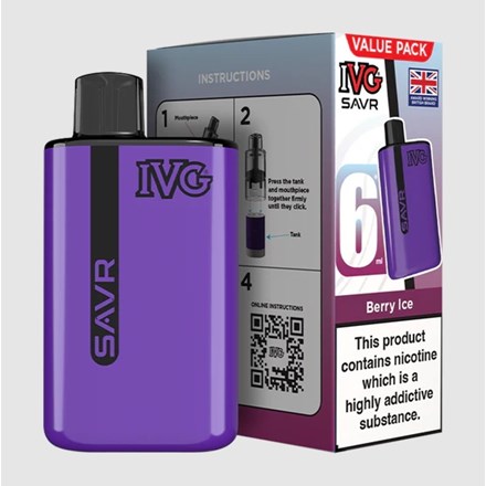 IVG SAVR 3000 PUFF POD KIT - BERRY ICE