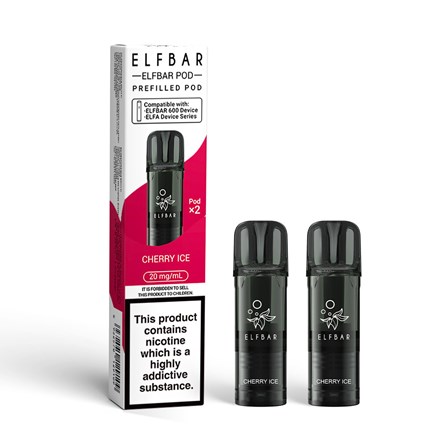 ELFBAR 600 PODS - CHERRY ICE - 2 PK