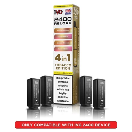 IVG 2400 REFILL PODS - TOBACCO EDITION