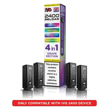 IVG 2400 REFILL PODS - GRAPE EDITION