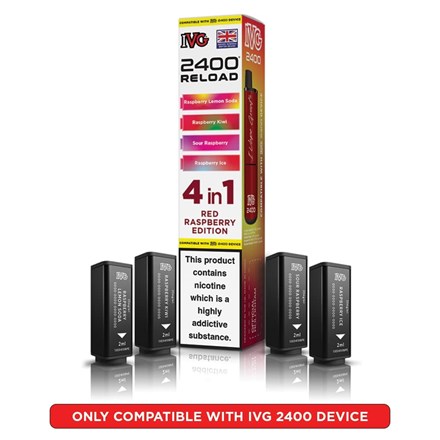 IVG 2400 REFILL PODS - RED RASPBERRY EDITION