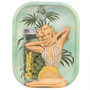 G-ROLLZ - GREEN M/MONROE SMALL TRAY 14 X 18CM