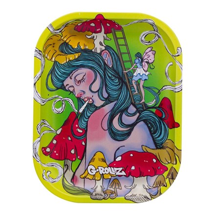 G-ROLLZ - SMOKEY SHROOM SMALL TRAY 14 X 18CM