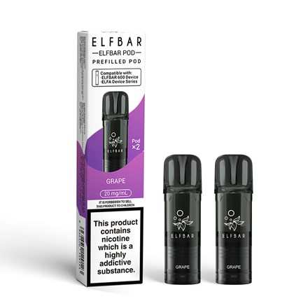 ELFBAR 600 PODS - GRAPE - 2 PK