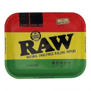 RAW RASTA ROLLING TRAY 34X28