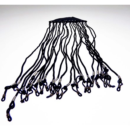 12PC READING GLASSES CORD (BLACK) SWL