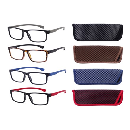 SUPERLENS - PLASTIC READING GLASSES +1.50 -4 ASSTD