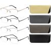 SUPERLENS- HALF RIM READING GLASSES +2.50 -4 ASSTD