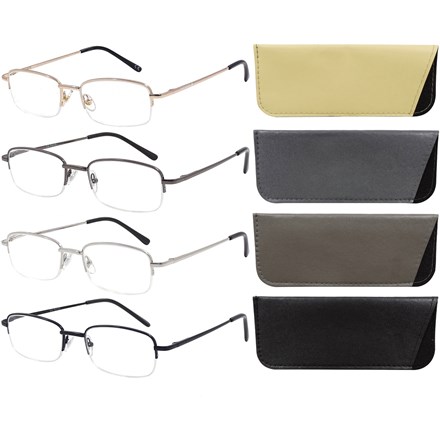 SUPERLENS- HALF RIM READING GLASSES +2.00 -4 ASSTD