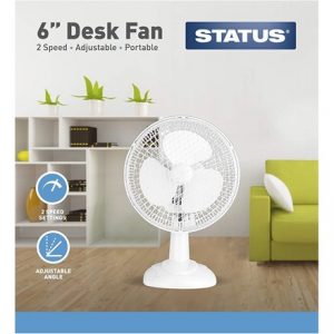 STATUS - 6'' WHITE DESK FAN