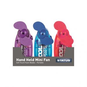 STATUS - HAND HELD COLOURED FANS BATTERY INCLUDED