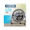 STATUS - 4'' BLACK MINI FAN USB