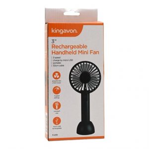 KINGAVON - 3" RECHARGEABLE HANDHELD MINI FAN