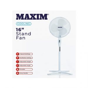 MAXIM - 16" WHITE STAND FAN