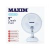 MAXIM - 9" WHITE DESK FAN