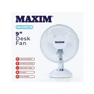 MAXIM - 9" WHITE DESK FAN