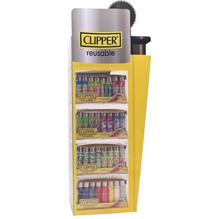 CLIPPER SHAPE DISPLAY - (200+40 FREE LIGHTERS)
