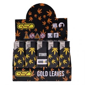 GSD ELECTRONIC LIGHTER - GOLD LEAVES -