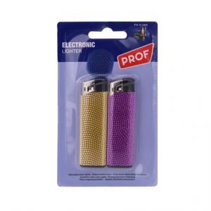 PROF - MIX SHINY ELECTRONIC LIGHTER - 2PK