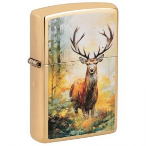 ZIPPO - WATERCOLOR DEER DESIGN