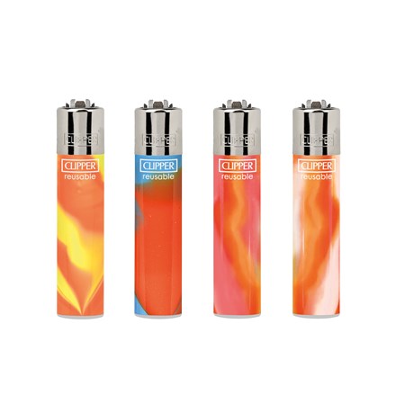 CLIPPER CLASSIC FLINT - ORANGE NEBULA - 48 PK