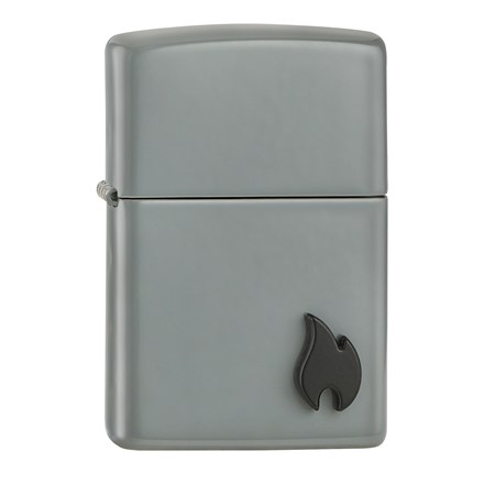 ZIPPO - BLACK FLAME EMBLEM SMALL