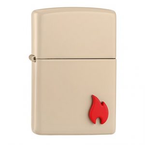 ZIPPO - RED FLAME EMBLEM SMALL