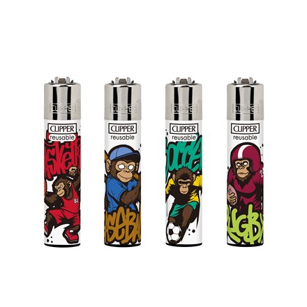 CLIPPER PRINTED FLINT - OLYMPIAN MONKEYS -