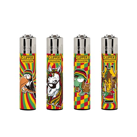CLIPPER PRINTED FLINT - RASTA ANIMALS D -