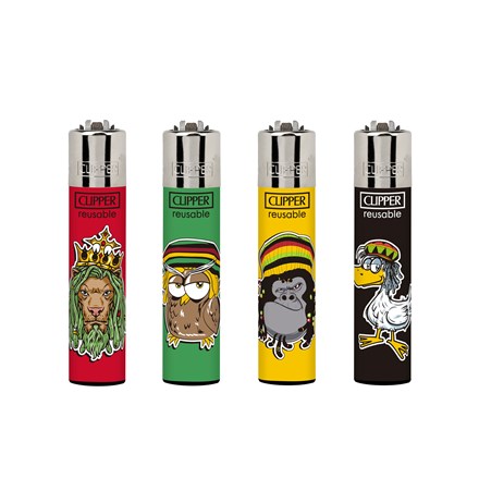 CLIPPER PRINTED FLINT - RASTA ANIMALS A -