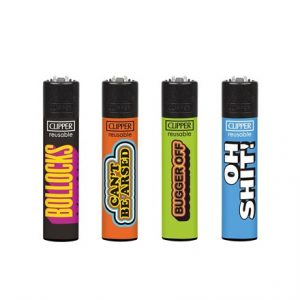CLIPPER PRINTED FLINT - NAUGHTY WORDS -
