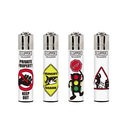 CLIPPER PRINTED FLINT - FORBBIDEN SYMBOLS - 48 PK