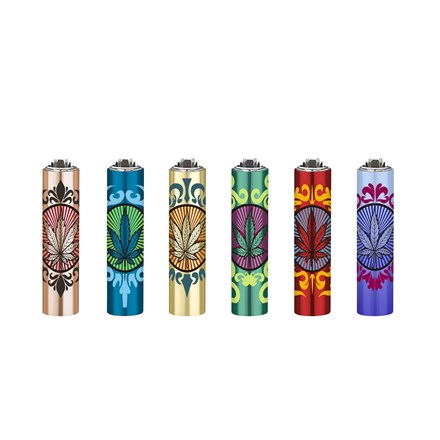 CLIPPER METAL LIGHTER - WEED SEAL -