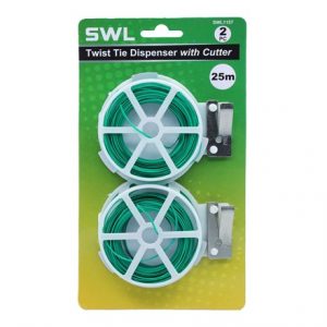 SWL - TWIST TIE DISPENSER WITH CUTTER 25M -