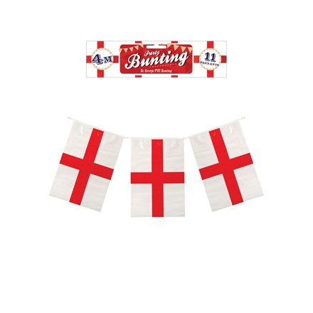 ST GEORGE FLAG BUNTING 4M (11 FLAGS)