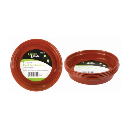 GREEN BLADE -  OF PLANT POT SAUCERS - 12CM