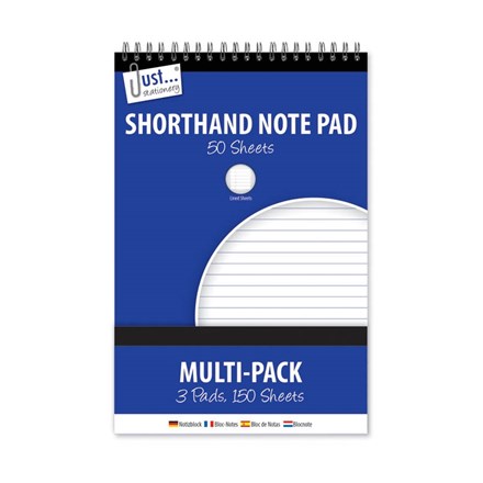 JUST STATIONERY - SHORTHAND NOTE PADS -