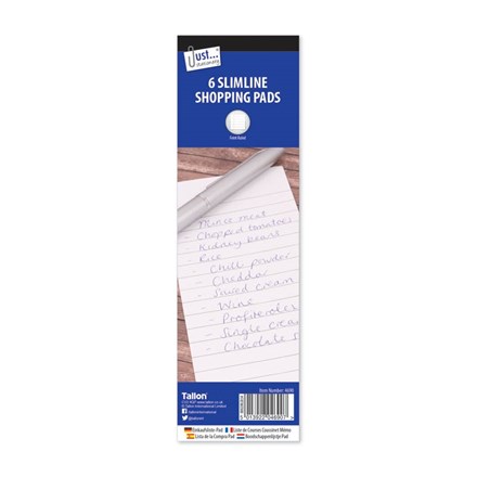 JUST STATIONERY - SLIMLINE SHOPPING PADS -