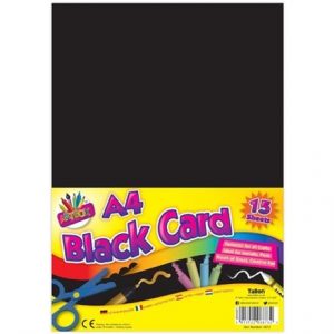 ARTBOX - A4 BLACK ACTIVITY CARD - 15 SHEETS